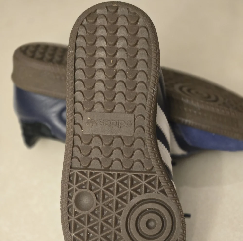 Adidas Women's Navy and White Samba Sneakers Sz 8.5 - Picture 3 of 8